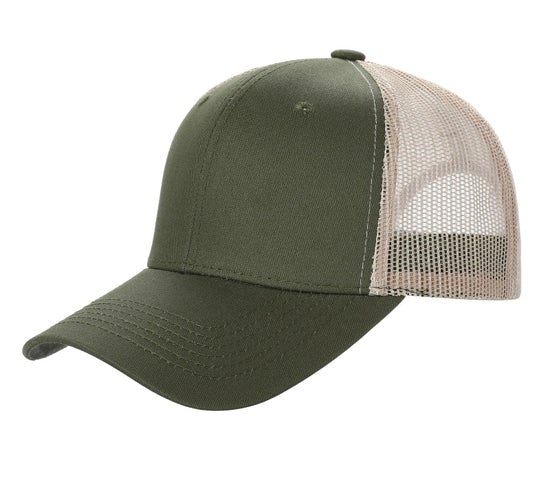 6 panel curve trucker mesh