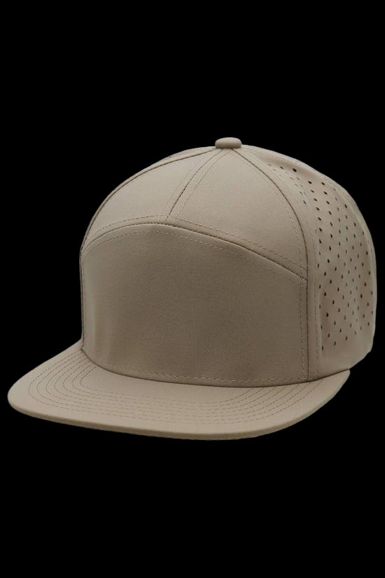 7 Panel Perforated Cotton Poly Blend Snapback