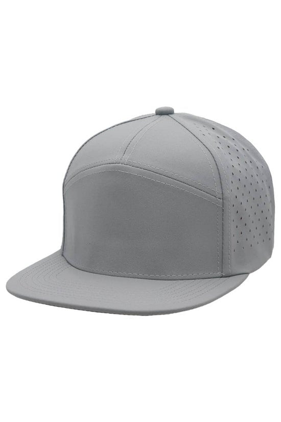 7 Panel Perforated Cotton Poly Blend Snapback