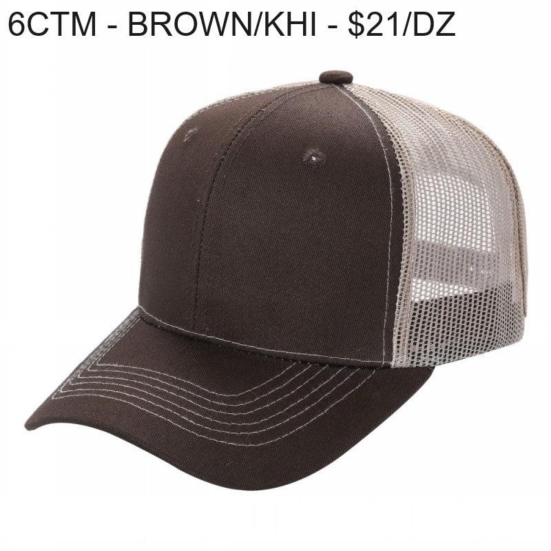6 panel curve trucker mesh