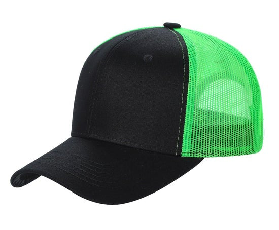 6 panel curve trucker mesh
