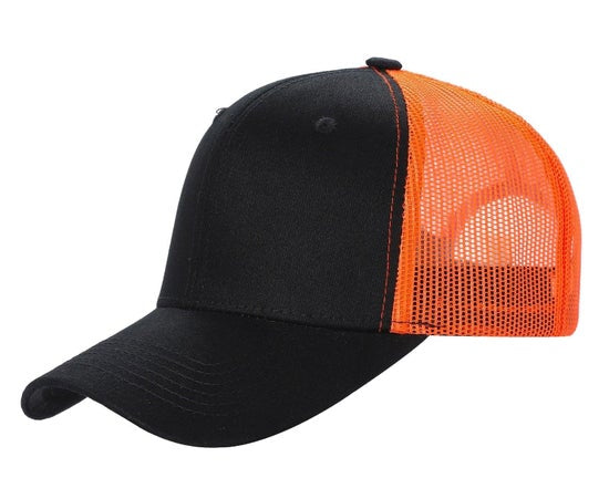 6 panel curve trucker mesh