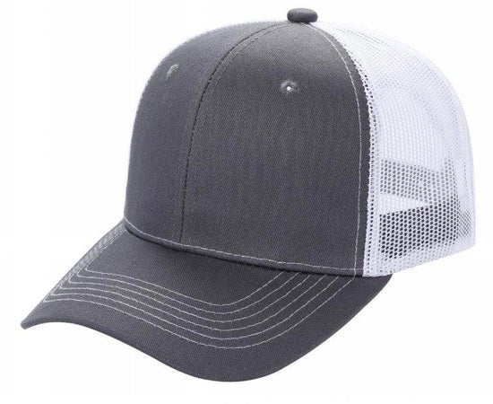 6 panel curve trucker mesh