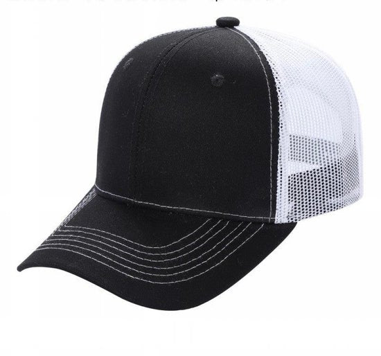 6 panel curve trucker mesh