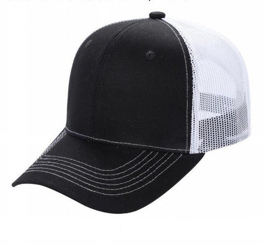 6 panel curve trucker mesh
