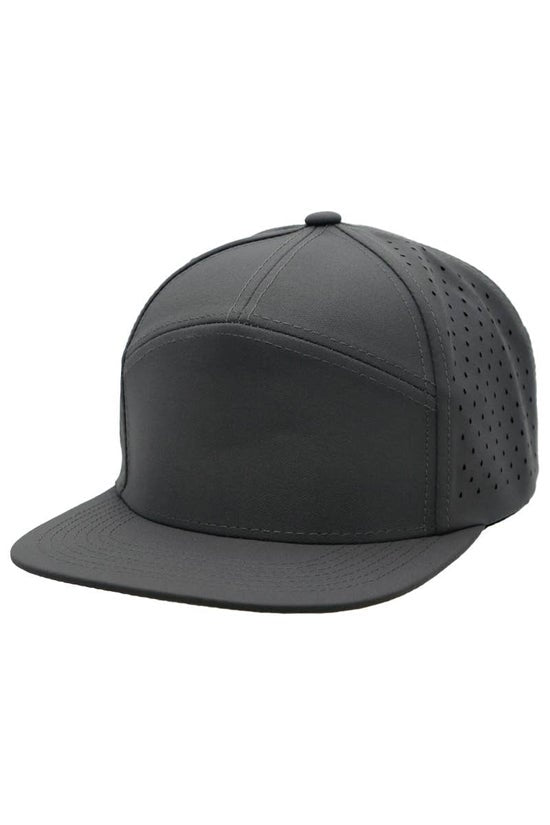 7 Panel Perforated Cotton Poly Blend Snapback