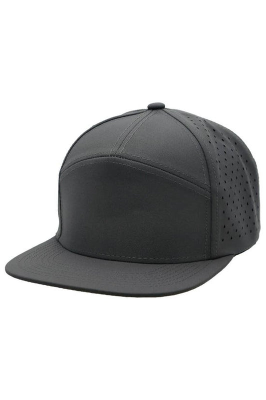 7 Panel Perforated Cotton Poly Blend Snapback