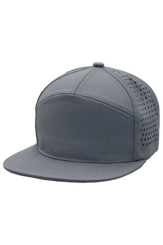 7 Panel Perforated Cotton Poly Blend Snapback