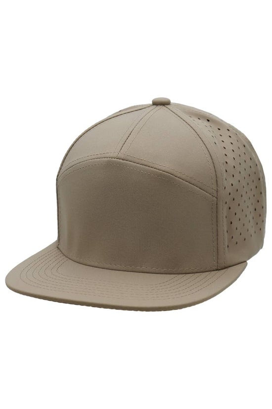 7 Panel Perforated Cotton Poly Blend Snapback